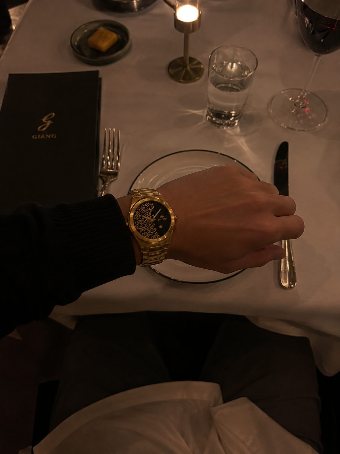 Aesthetic in a restaurant